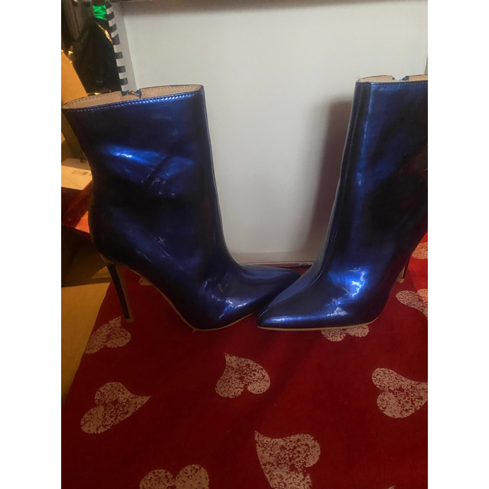 Women's Cape Robbin Blue Heeled Boots Size 6.5 - Picture 6 of 12